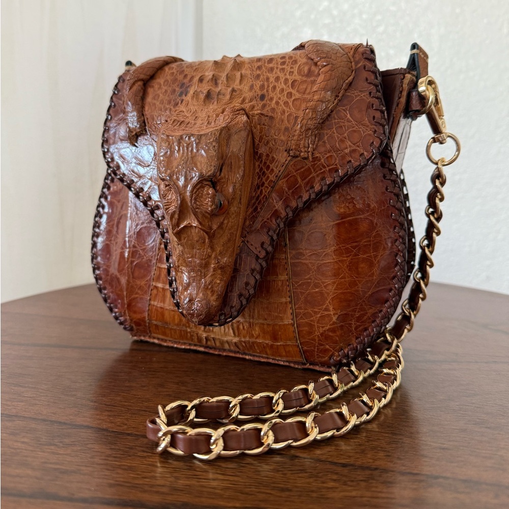 Vintage Cuban Genuine Alligator Purse (1950s)